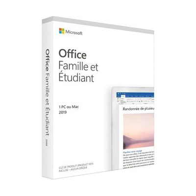 image Microsoft Office Famille et Etudiant 2019 - 1 PC ou Mac - achat définitif (envoi par la poste)