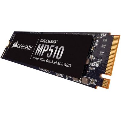 image Corsair MP510, Force Series, 480 Go Ultra-Rapides PCIe Gen 3 x4, M.2 NVMe, Disque SSD (Jusqu’à 3 480 Mo/s Lecture Séquentielle et 2 000 Mo/s D’Écriture Séquentielle, 3D TLC NAND et Format M.2) Noir