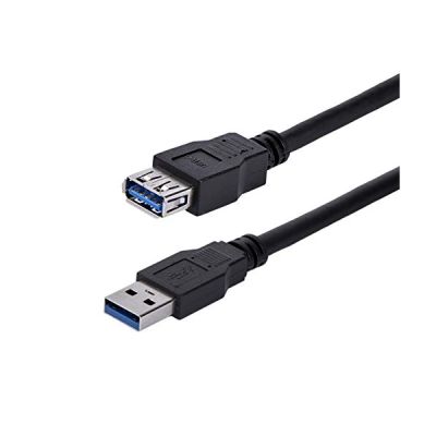 image StarTech - Câble d'extension USB 3.0 A vers A de 1 m - M/F - Rallonge USB A SuperSpeed en noir - M/F - USB3SEXT1MBK