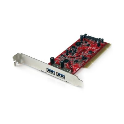 image STARTECH Carte PCI vers 2 ports USB 3.0 SuperSpeed - Alimentation SATA - 2 Total USB Port(s)
