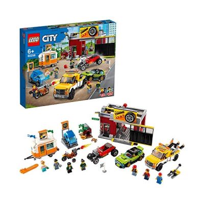 image LEGO City Turbo Wheels, L'atelier de tuning, Set de construction avec depanneuse, Hot Rod moto, 207 pièces, 60258