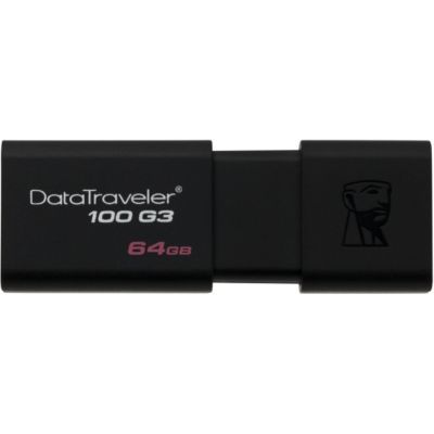 image Kingston DataTraveler 100 G3-DT100G3/64GB USB 3.0 Clé USB , 64 GB, Noir
