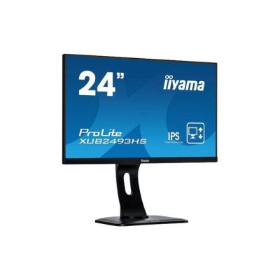 image iiyama ProLite XUB2493HS-B1 Ecran LED IPS Full HD VGA/DP/HDMI Pied réglable en hauteur Multimédia Châssis Slim Noir