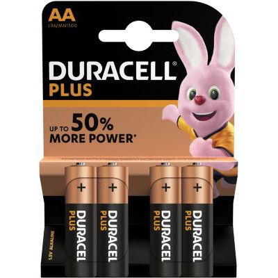 image Duracell Plus Power Piles Alcalines type AA, Lot de 4 piles