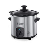 image produit Russell Hobbs Mijoteur Electrique [Programmable] Compact Home ( 2 L, Cuve en ceramique amovible, 3 Températures réglables, Maintien au chaud, Poignées thermo-isolées, Pieds antidérapants) 25570-56