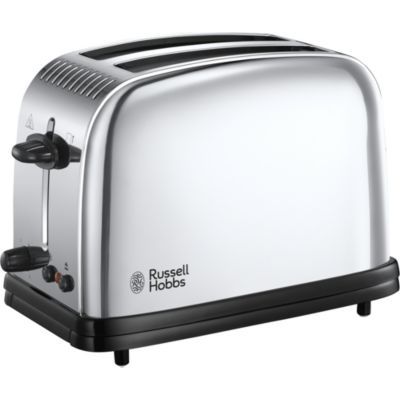 image Russell Hobbs Grille Pain [Pour 2 Tranches] Victory Acier Inox (Fentes extra larges, 6 niveaux de Brunissage rapide, Décongèle & réchauffe viennoiserie, Ramasse miettes, 1670W) Toaster 23311-56