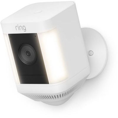 image Ring Spotlight Cam Plus Solar par Amazon | Vidéo HD 1080p, audio bidirectionnel, vision nocturne couleur, projecteurs LED, sirène | À installer soi-même | Essai Ring Home gratuit 30 j.