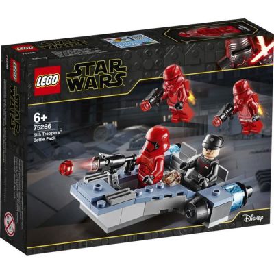 image LEGO Star Wars, Coffret de bataille Sith Troopers avec speeder, Collection du film L'Ascension de Skywalker, 124 pièces, 75266