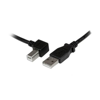 StarTech Câble USB 2.0 Type A vers USB Type B Coudé à Gauche Mâle / Mâle - Adaptateur pour imprimante - 1 m - Noir
