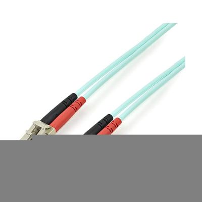 image STARTECH Câble Réseau Fibre Optique 10 Gb OM3 LC vers LC Mâle / Mâle - Duplex Multimode 50 / 125 LSZH - Aqua - 3 m