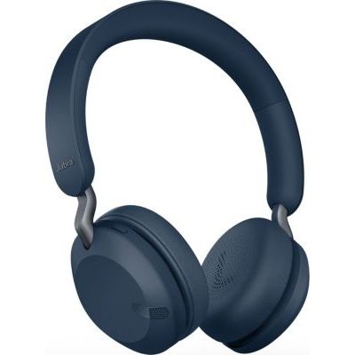 image Jabra Elite 45h Casque Sans Fil Supra-Auriculaire – Casque Compact Pliable avec une Autonomie de 50 Heures – Technologie d'Appel à 2 Microphones – Bleu Marine