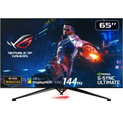 image ASUS ROG PG65UQ - Ecran PC gaming grand format 65" 4K - Dalle VA - 120Hz - 4ms - 3840x2160 - 1000cd/m² - 4x HDMI, Display Port et 2x USB3.0 - G-Sync Ultimate - Display HDR 1000 - Haut-parleurs 2x15W