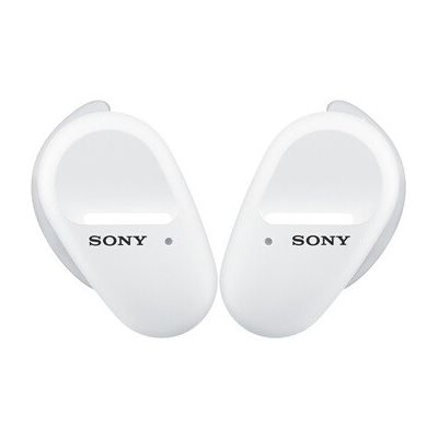 image Sony WF-SP800N Ecouteurs sans fil bluetooth à réduction de bruit numérique, avec arcs de stabilisation pour le sport, resistant à l'eau et à la poussière, micro intégré pour appels, Blanc