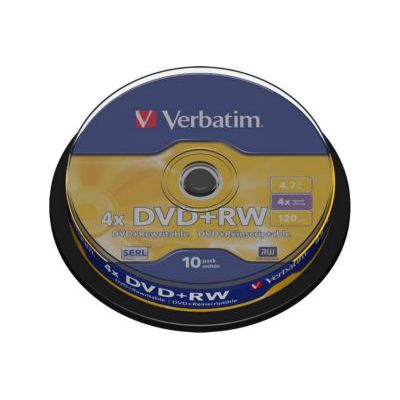 image DVD vierge Verbatim DVD+RW 4.7GB 10PK P10 Spindle 4x