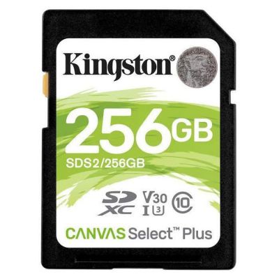 image Kingston SDS2/256GB Canvas Select Plus Carte SD Class 10 UHS-I 256 Go