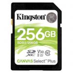 image produit Kingston SDS2/256GB Canvas Select Plus Carte SD Class 10 UHS-I 256 Go - livrable en France