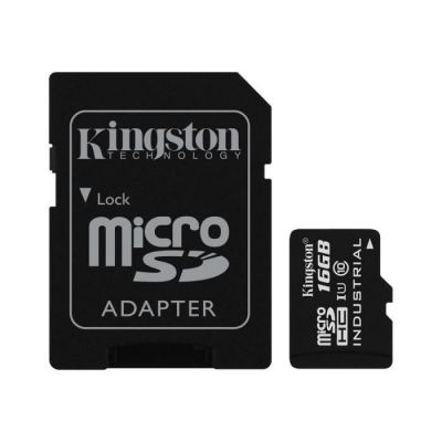 image Kingston SDCIT/16Go Carte 16Go microSDHC UHS-I Classe 10 Température Industrielle + Adaptateur SD