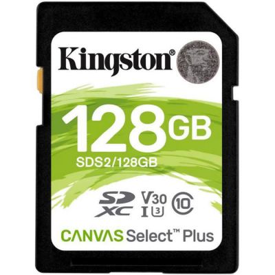 image Kingston SDS2/128GB Canvas Select Plus Carte SD Class 10 UHS-I 128 Go