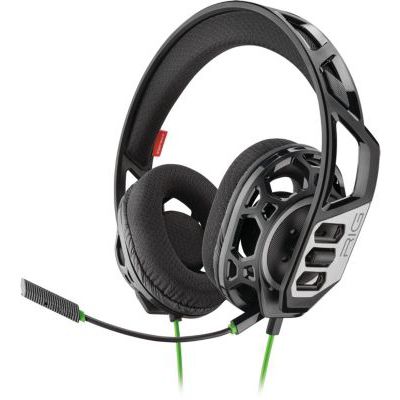 image Plantronics RIG 300 HX Casque avec Microphone et Bandeau Noir Consoles de Jeux Binaural, Bandeau, Noir, Fil, 1,3 m Compatible avec XBX