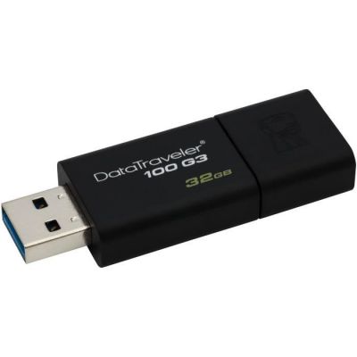 image Kingston DataTraveler 100 G3-DT100G3/32GB USB 3.0 Clé USB , 32 GB, Noir