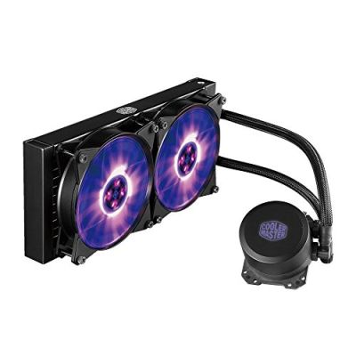 Cooler Master MasterLiquid ML240L RGB Refroidisseur liquide CPU, Effets d'éclairage personnalisés, pompe à chambre double et 2x ventilateur 120 mm Air Balance