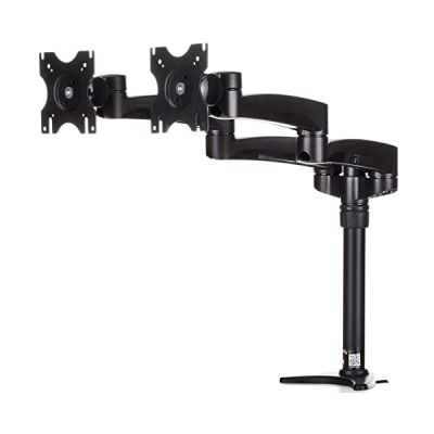 StarTech Bras articulé pour 2 moniteurs - Avec gestion de câbles et hauteur ajustable - Support de bureau double écran