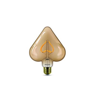 image Philips ampoule LED Heart Vintage Filament E27 23W Equivalent 12W Claire Ambrée Blanc chaud