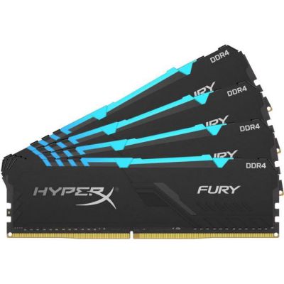 image HyperX Fury HX426C16FB3AK4/64 Mémoire RAM DIMM DDR4 64GB (Kit 4x16GB )2666MHz CL16 RGB
