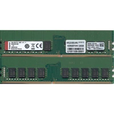 image Kingston Technology Server Premier - DDR4-16 Go - DIMM 288 Broches - 2400 MHz / PC4-19200 - CL17-1.2 V - mémoire sans Tampon - ECC KSM24ED8/16ME
