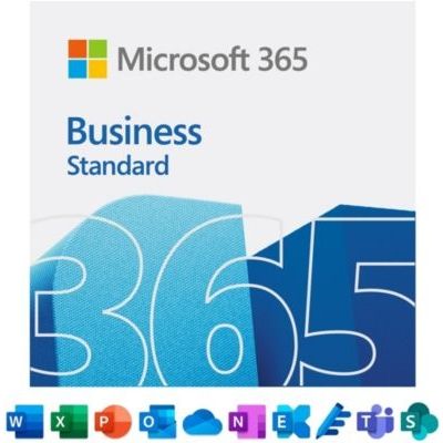 Microsoft 365 Business Standard à télécharger - 1 utilisateur - 5 PC ou Mac + 5 tablettes + 5 smartphones – Abonnement 1 an