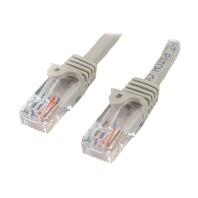 STARTECH Câble réseau Cat5e UTP sans crochet de 1 m - Cordon Ethernet RJ45 anti-accroc - M/M - Gris
