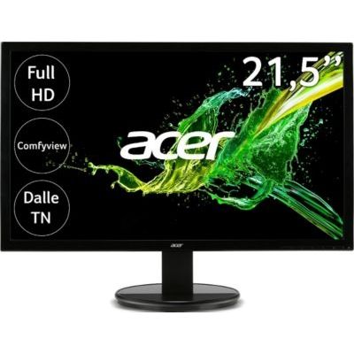 image Acer K2 K222HQL LED Display 54,6 cm (21.5") Full HD Noir - Écrans Plats de PC (54,6 cm (21.5"), 1920 x 1080 Pixels, Full HD, LED, 5 ms, Noir)