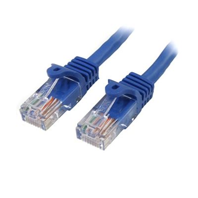 image STARTECH Câble réseau Cat5e UTP sans crochet de 3m - Cordon Ethernet RJ45 anti-accroc - M/M - Bleu