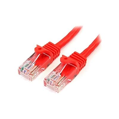 STARTECH Câble réseau Cat5e UTP sans crochet de 3m - Cordon Ethernet RJ45 anti-accroc - M/M - Rouge