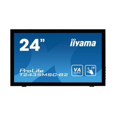 image iiyama Prolite T2435MSC-B2 Moniteur tactile Multi-Touch P-Cap 24" LED Full HD VGA/DVI/HDMI Multimédia Traitement Noir