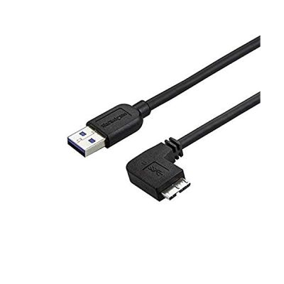 STARTECH Câble Micro USB 3.0 slim - USB-A vers Micro-B à angle droit - M/M - 1 m