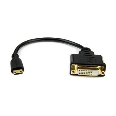 StarTech Adaptateur vidéo Mini HDMI vers DVI-D - Convertisseur Mini HDMI vers DVI - M/F - 1920x1200 - 20 cm - Noir