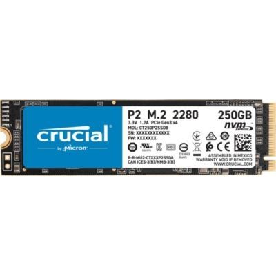 Crucial CT250P2SSD8 SSD Interne P2 250Go (3D NAND, NVMe, PCIe, M.2)