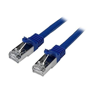 StarTech Câble réseau Cat6 blindé SFTP sans crochet - Cordon Ethernet RJ45 anti-accroc - Câble patch M/M - Bleu - 1 m