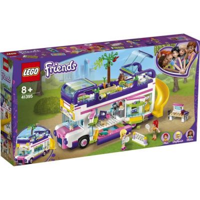 image LEGO Friends, Le bus de l'amitié avec piscine et toboggan, Ensembles de vacances d'été pour 8 ans et plus, 88 pièces, 41395