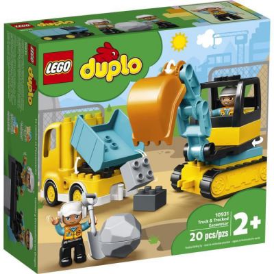 image LEGO-Le Camion et la Pelleteuse Duplo Construction Jeux, 10931, Multicolore