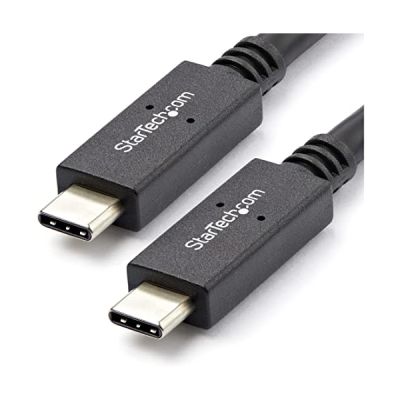 STARTECH Câble USB-C vers USB-C avec Power Delivery (5A) de 1 m - M/M - USB 3.1 Gen 2 (10 Gb/s) - Certifié USB-IF - Cordon USB