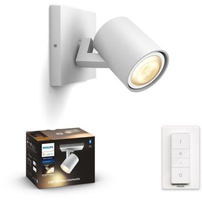 image Philips White Ambiance RUNNER Spot 1x5.5W- Blanc (télécommande incluse), compatible Bluetooth