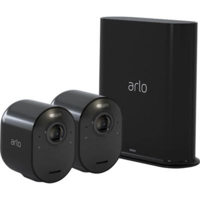 image  Pack de 2 caméras de surveillance Arlo Ultra 4K HDR VMS5240B Noir intérieur/extérieur 
