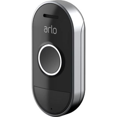 image Arlo AAD1001-100PES Doorbell Sonnette Intelligente, Étanche, Enregistrement Gratuit dans le Cloud, Compatible avec Arlo, Arlo Pro, Arlo Pro 2 et Arlo Ultra, Connectée sans fil, Noir, Blanc