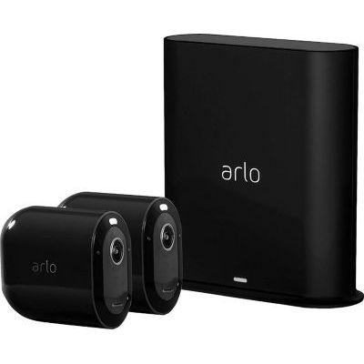 image Arlo Pro 3 | Pack de 2 Caméras de surveillance Wifi (2K HDR, Alarme, Grand angle 160°, Audio Bi-directionnel Eclairage spotlight) - Black Edition (VMS4240B)