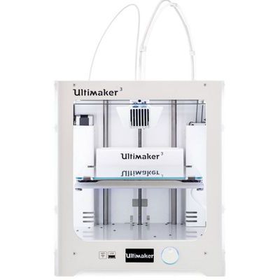 image Imprimante 3D - Ultimaker 3 - Imprimante 3D couleur professionnelle à 2 têtes d'impression compatible tous matériaux - Wi-Fi/Ethernet/USB