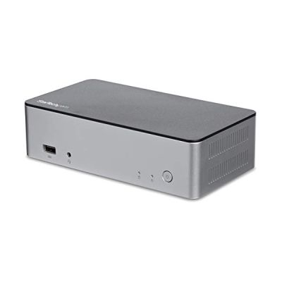 image STARTECH Station d'accueil USB-C double affichage pour PC portable - Baie pour SSD/HDD SATA 2,5- - MST et Power Delivery - 4K