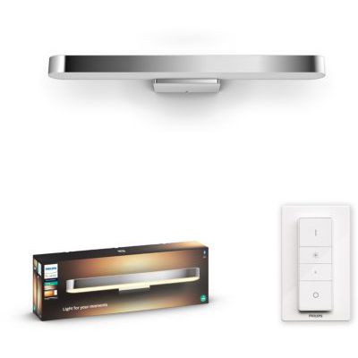 image Philips Hue White Ambiance ADORE Applique miroir salle de bain 40W compatible Bluetooth - Blanc (télécommande incluse)