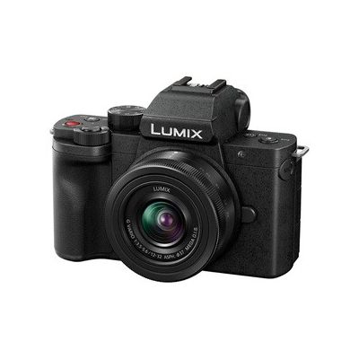 image Panasonic Lumix G100K | Appareil Photo Hybride Compact + Objectif Lumix 12-32mm (Capteur 4/3 20MP, Écran orient. tact., Viseur 3680Kpts, Micro OZO Audio, Vidéo 4K, Vlog-L) Noir – Version Française